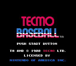 Tecmo Baseball - Screenshot 1/4
