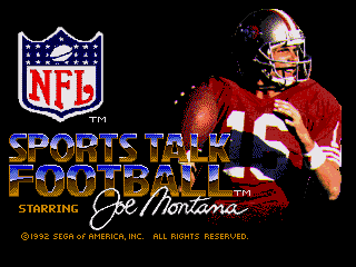 NFL Sports Talk Football Starring Joe Montana - Screenshot 1/5