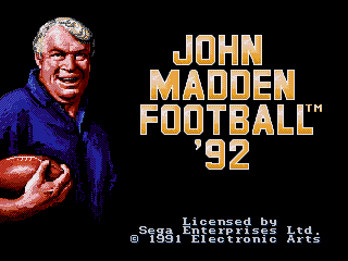 John Madden Football '92 - Screenshot 1/5