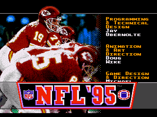 NFL '95 - Screenshot 1/4