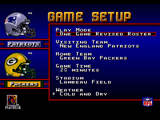 NFL 98 - Screenshot 3/5