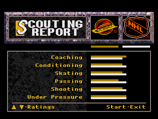 NHL All-Star Hockey '95 - Screenshot 3/5