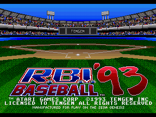 R.B.I. Baseball 93 - Screenshot 1/5