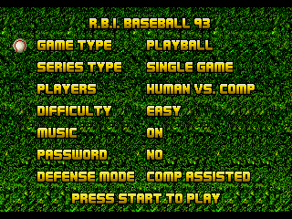 R.B.I. Baseball 93 - Screenshot 3/5