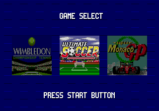 Sega Sports 1 (Wimbledon, Ult.Soccer, Super Monaco) - Screenshot 5/5