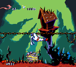 Zerando Earthworm Jim Snes 